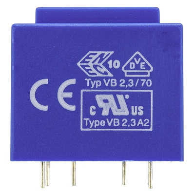 Block 6V ac 2 Output Through Hole PCB Transformer, 2.3VA