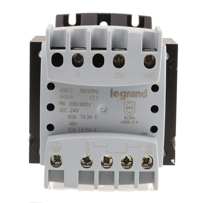 Legrand 160VA DIN Rail Transformer, 230 → 400V Primary, 24 → 48V Secondary