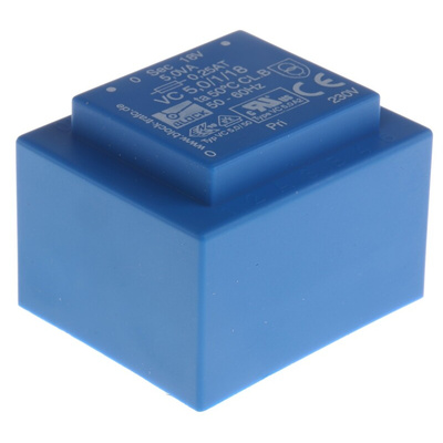 Block 18V ac 1 Output Through Hole PCB Transformer, 5VA