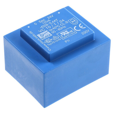Block 24V ac 1 Output Through Hole PCB Transformer, 10VA
