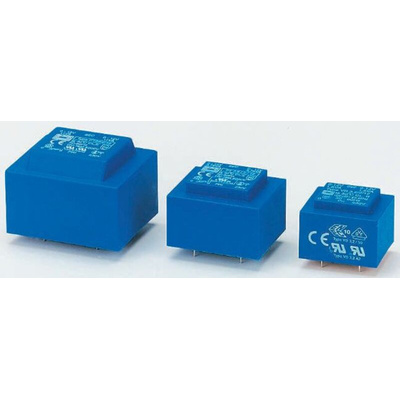 Block 6V ac 1 Output Through Hole PCB Transformer, 2VA