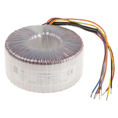 RS PRO 2 x 115V ac, 2 x 115V ac Toroidal Transformer, 300VA 2 Output