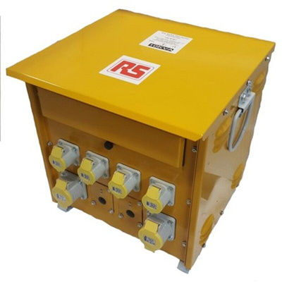 RS PRO 10kVA Site Transformer, 400V Primary, 110 (55V Secondary, 2 x 32 A, 4 x 16 A O/P