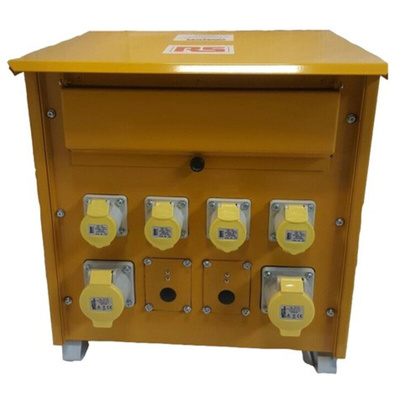 RS PRO 10kVA Site Transformer, 400V Primary, 110 (55V Secondary, 2 x 32 A, 4 x 16 A O/P