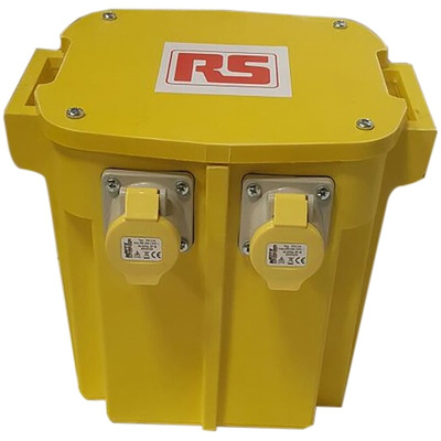 RS PRO 5.0kVA Site Transformer, 230V ac Primary, 110 (55V Secondary, 2 x 16A O/P