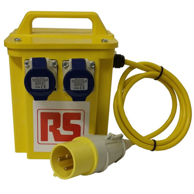 RS PRO 3.3kVA Site Transformer, 110V Primary, 230V Secondary, 2 x 16A O/P