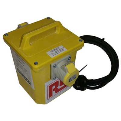 RS PRO 1.5kVA intermittently rated Site Transformer, 230V ac Primary, 110 (55V Secondary, 2 x 16A O/P
