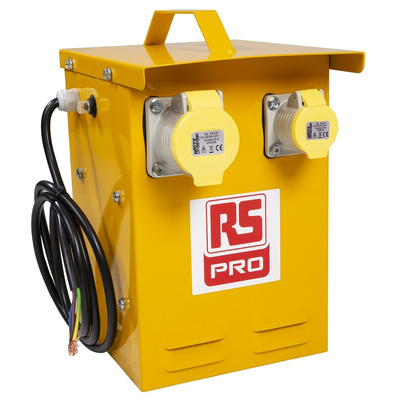 RS PRO 3kVA Site Transformer, 230V ac Primary, 110 (55V Secondary, 1 x 16 A, 1 x 32 A O/P