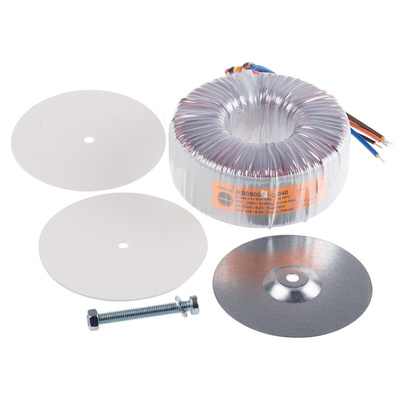 Nuvotem Talema 230V ac, 2 x 40V ac Toroidal Transformer, 500VA 2 Output