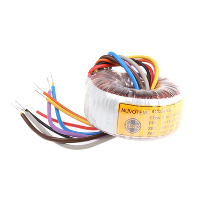 Nuvotem Talema 115 V ac, 230 V ac, 2 x 6V ac Toroidal Transformer, 15VA 2 Output