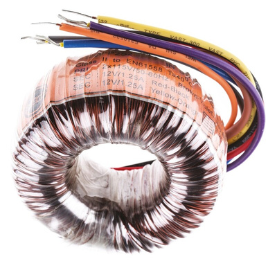Nuvotem Talema 115 V ac, 230 V ac, 2 x 12V ac Toroidal Transformer, 30VA 2 Output