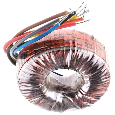 Nuvotem Talema 115 V ac, 230 V ac, 2 x 12V ac Toroidal Transformer, 50VA 2 Output