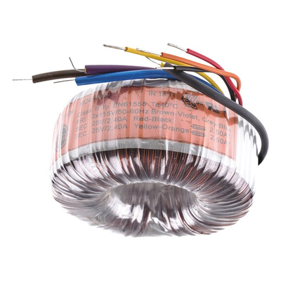 Nuvotem Talema 115 V ac, 230 V ac, 2 x 25V ac Toroidal Transformer, 120VA 2 Output