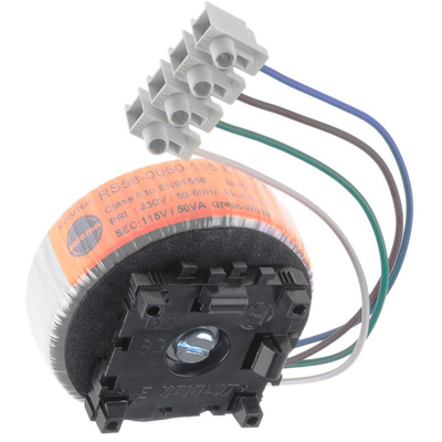 Nuvotem Talema 230V ac, 115V ac Toroidal Transformer, 50VA 1 Output