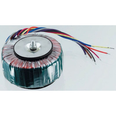 RS PRO 115 V ac, 230 V ac, 2 x 55V ac Toroidal Transformer, 50VA 2 Output