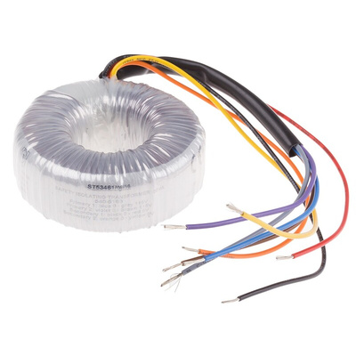 RS PRO 115 V ac, 230 V ac, 2 x 9V ac Toroidal Transformer, 30VA 2 Output, IEC 61558-2-6