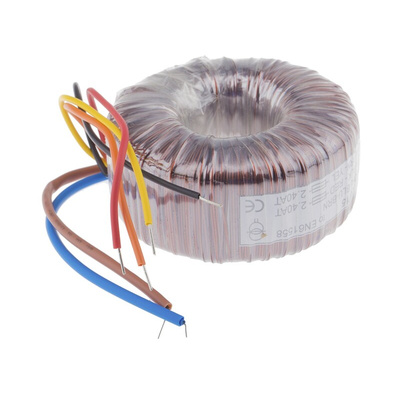 RS PRO 230V ac, 2 x 25V ac Toroidal Transformer, 120VA 2 Output