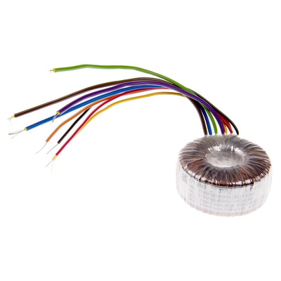 RS PRO 115 V ac, 230 V ac, 2 x 15V ac Toroidal Transformer, 15VA 2 Output