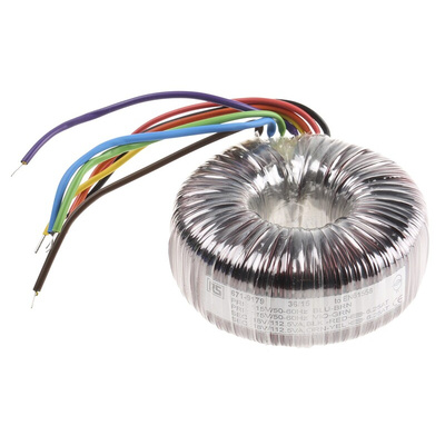 RS PRO 115 V ac, 230 V ac, 2 x 18V ac Toroidal Transformer, 225VA 2 Output