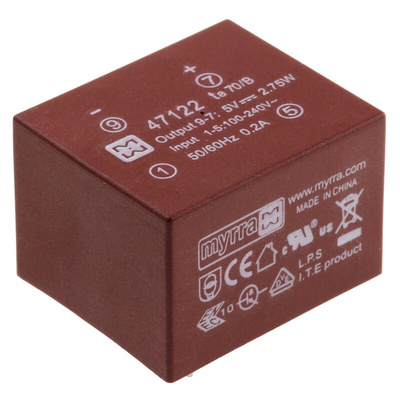 1 Output 2.5W SMPS Transformer, 85 → 265 V ac, 85 → 370 V dc, 5V dc