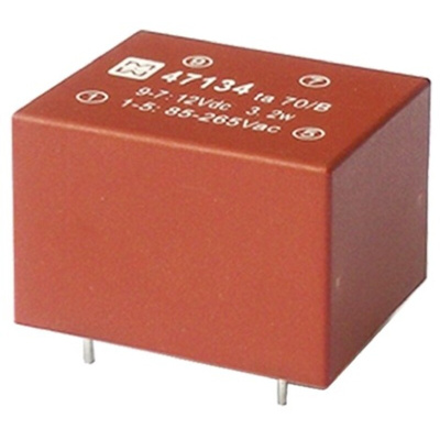 1 Output 2.5W SMPS Transformer, 85 → 265 V ac, 85 → 370 V dc, 15V dc