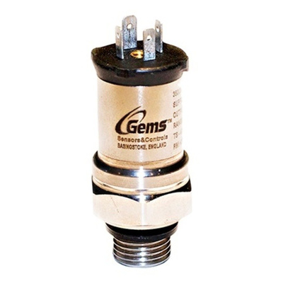 Gems Sensors Pressure Sensor for Air, Gas, Water , 1bar Max Pressure Reading Analogue