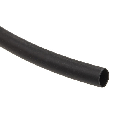 HellermannTyton Heat Shrink Tubing, Black 4.8mm Sleeve Dia. x 5m Length 2:1 Ratio, TCN20 Series