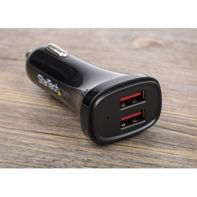StarTech.com Car Charger, 12 → 24V dc Input, 5V dc Output, 2.4A