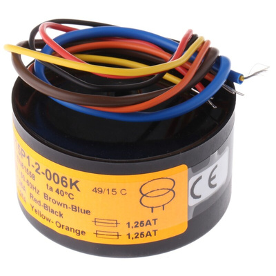 Nuvotem Talema 230V ac, 2 x 6V ac Toroidal Transformer, 15VA 2 Output