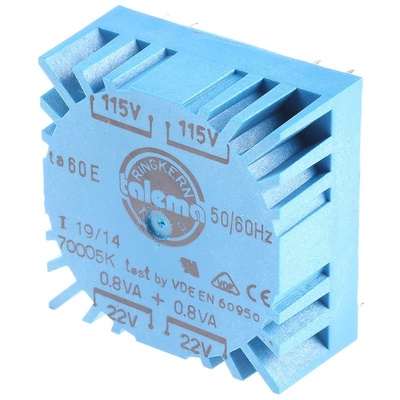 Nuvotem Talema 115 V ac, 230 V ac, 2 x 22V ac Toroidal Transformer, 1.6VA 2 Output