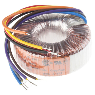 Nuvotem Talema 115 V ac, 230 V ac, 2 x 9V ac Toroidal Transformer, 50VA 2 Output