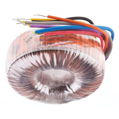 Nuvotem Talema 115 V ac, 230 V ac, 2 x 25V ac Toroidal Transformer, 50VA 2 Output