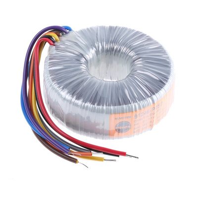 Nuvotem Talema 115 V ac, 230 V ac, 2 x 15V ac Toroidal Transformer, 160VA 2 Output