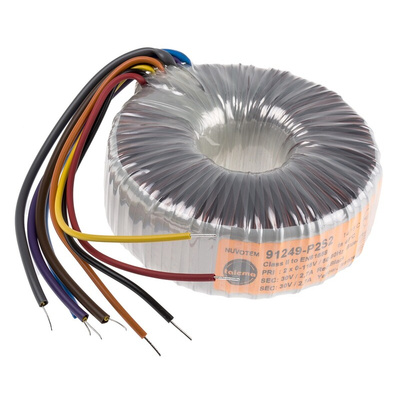 Nuvotem Talema 115 V ac, 230 V ac, 2 x 30V ac Toroidal Transformer, 160VA 2 Output