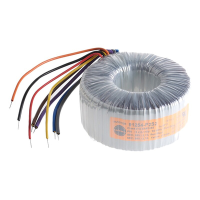 Nuvotem Talema 115 V ac, 230 V ac, 2 x 55V ac Toroidal Transformer, 300VA 2 Output