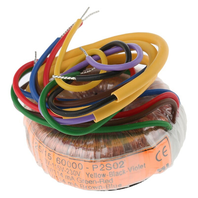 Nuvotem Talema 115 V ac, 230 V ac, 2 x 7V ac Toroidal Transformer, 1.6VA 2 Output