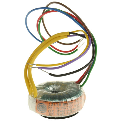 Nuvotem Talema 115 V ac, 230 V ac, 2 x 12V ac Toroidal Transformer, 1.6VA 2 Output