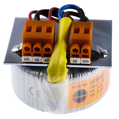 Nuvotem Talema 400V ac, ±12V ac Toroidal Transformer, 75VA 1 Output