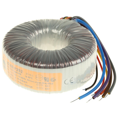 Nuvotem Talema 115 V ac, 230 V ac, 2 x 55V ac Toroidal Transformer, 225VA 2 Output