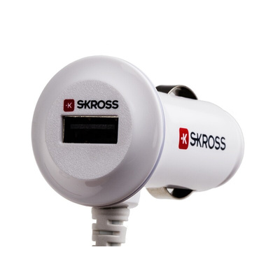 SKROSS Micro USB Car Charger, 10 → 16V dc Input, 5V dc Output USB, 2 x 1A