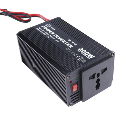 RS PRO Modified Sine Wave 200W Power Inverter, 24V dc Input, 230V ac Output