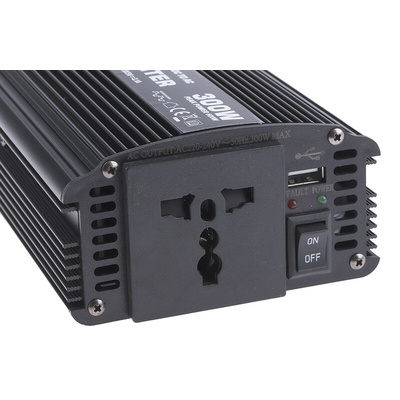 RS PRO Modified Sine Wave 300W Power Inverter, 24V dc Input, 230V ac Output