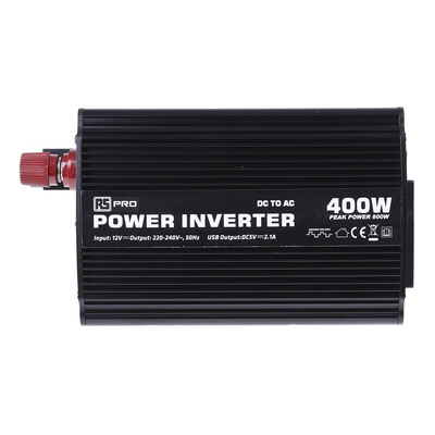RS PRO Modified Sine Wave 400W Power Inverter, 12V dc Input, 230V ac Output