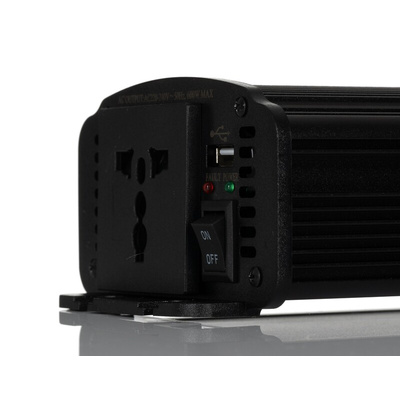 RS PRO Modified Sine Wave 600W Power Inverter, 12V dc Input, 230V ac Output