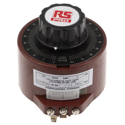 RS PRO 1 Phase 480VA Variac, 1 Output, 240V, 2A