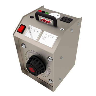 RS PRO 1 Phase 2.4kVA Variac, 240V ac, 10A, Type G - British 3-Pin