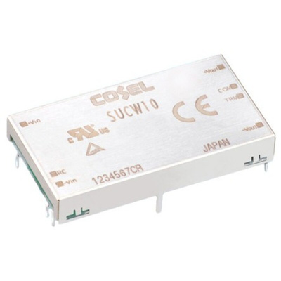 Cosel DC-DC Converter, ±12V dc/ 450mA Output, 18 → 36 V dc Input, 10W, Through Hole, +85°C Max Temp -40°C Min