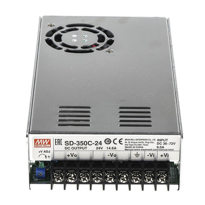 MEAN WELL DC-DC Converter, 24V dc/ 14.6A Output, 36 → 72 V dc Input, 350W, Chassis Mount, +60°C Max Temp -20°C