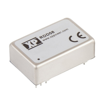 XP Power RDD DC-DC Converter, 5V dc/ 1.6A Output, 42 → 176 V dc Input, 8W, Through Hole, +85°C Max Temp -40°C