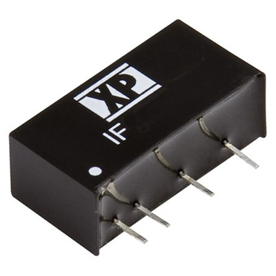 XP Power IF DC-DC Converter, 5V dc/ 200mA Output, 4.5 → 5.5 V dc Input, 1W, Through Hole, +85°C Max Temp -40°C